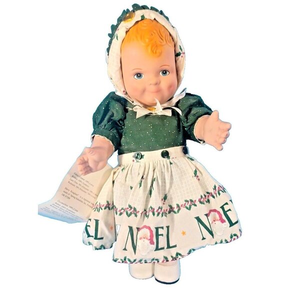 Daisy Kingdom Doll “Daisy Baby”Dimples 1991 Blonde 12" Noel Christmas Dress TAGS - Picture 4 of 11